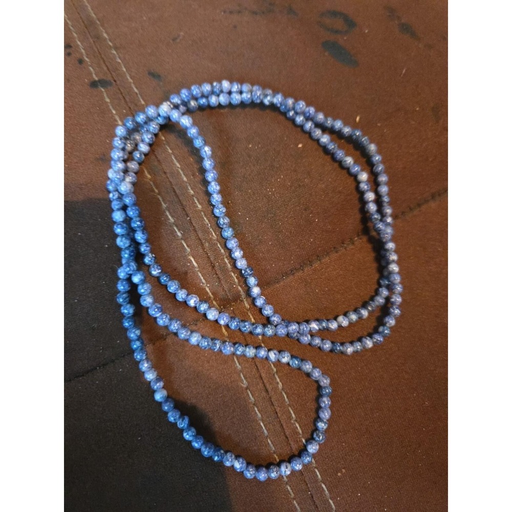 Sodalite Round Beautiful Blue with White 4mm Beads 35" Strand